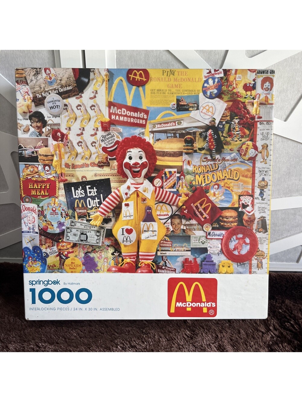 VINTAGE ADVERTISING NOSTALGIA! Springbok McDonalds Memorabilia 1000 Pc Puzzle